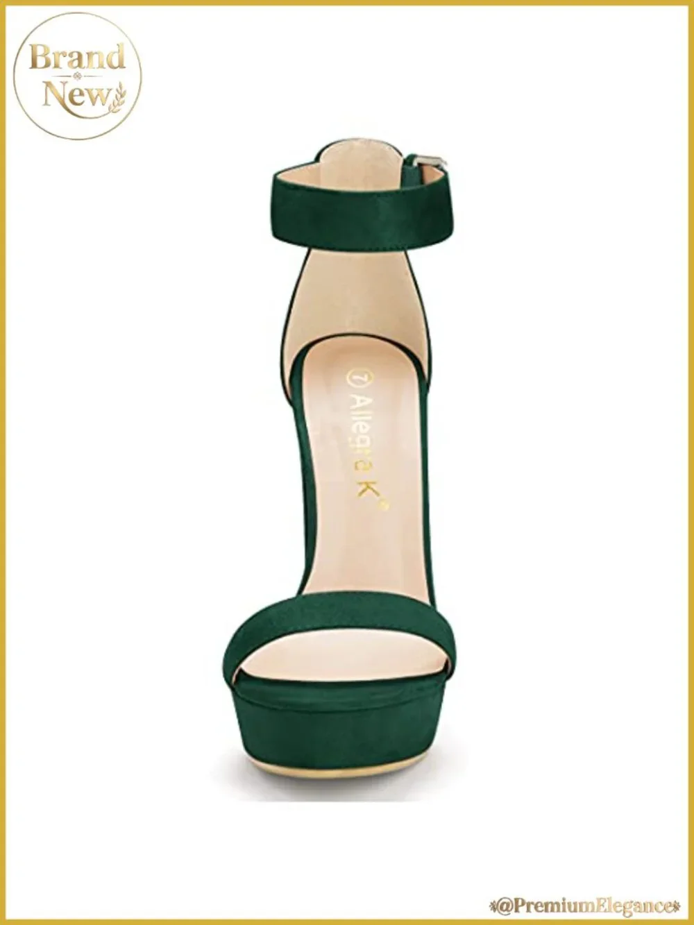 Faux Suede Platform Chunky High Heel Ankle Strap Sandals
